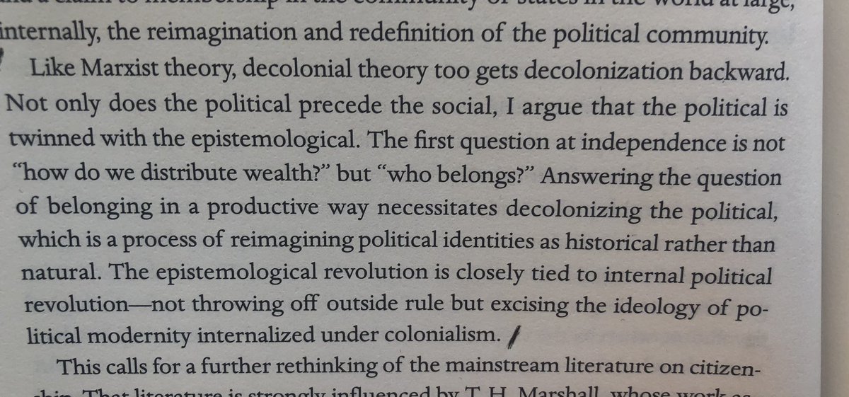 Mamdani wants to rescue decolonization from decolonization theory, which he thinks perpetuates the very racial and political identities that colonialism produced and relied on, and that we must remake, not reassert, to move toward justice