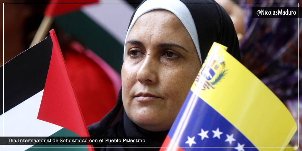 En el Día Internacional de Solidaridad con el Pueblo Palestino, le enviamos un saludo y nuestro reconocimiento a quienes continúan resistiendo con valentía y dignidad. Venezuela alza su voz en señal de rebeldía por la noble causa del Estado de Palestina. ¡Basta de asedio!