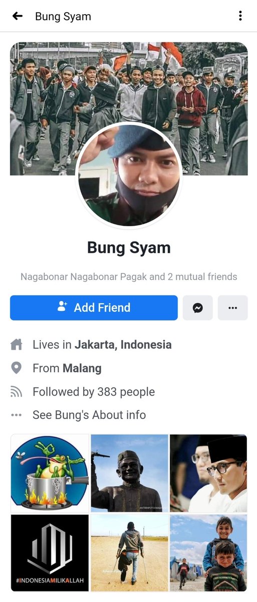 Ada yg pengen terkenal! 

Melakukan penghinaan kpd kepala negara, ketua DPR dan TNI

Tolong diviralkan.

Cc:
<a href="/CCICPolri/">Direktorat Tindak Pidana Siber Bareskrim Polri</a>
<a href="/_TNIAU/">TNI Angkatan Udara</a>
<a href="/Puspen_TNI/">Pusat Penerangan TNI</a>
<a href="/DivHumas_Polri/">Divisi Humas Polri</a>
<a href="/PDI_Perjuangan/">PDI Perjuangan</a>

Link terkait:
m.facebook.com/story.php?stor…