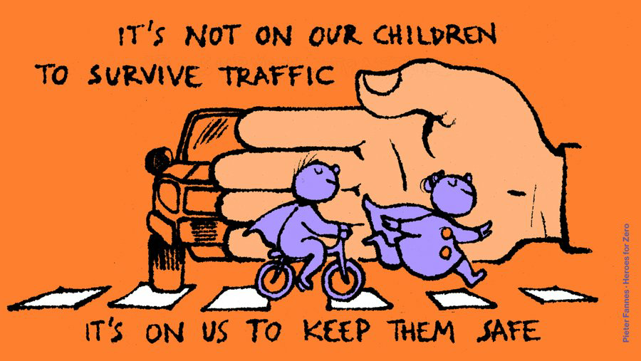 fietsprofessor's tweet image. Traffic safety should not be about telling people how not to die. It should be about preventing people to kill.

By @HeroesforZero
