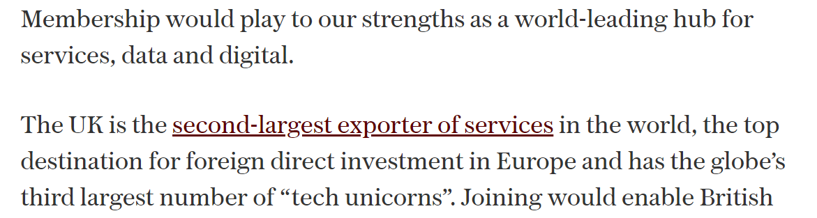In other words this What always strikes me is the contrast between how services have been dealt with during talks with the EU (perhaps even the pending deal) and their strategic importance when we're talking about CPTPP and other deals... /11