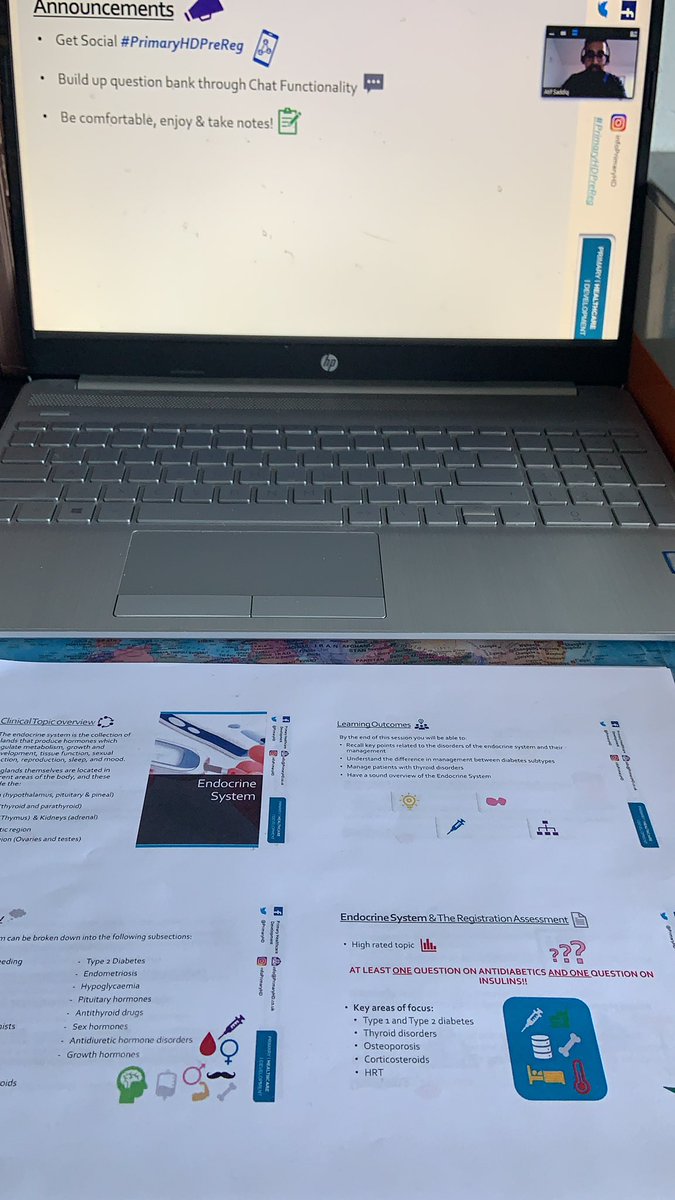 RehmanAmber's tweet photo. Preparing for the endocrine rerun revision session from these great providers ! #PrimaryHD #PrimaryHDPrereg #Provreg https://t.co/ANCsgwv1mP