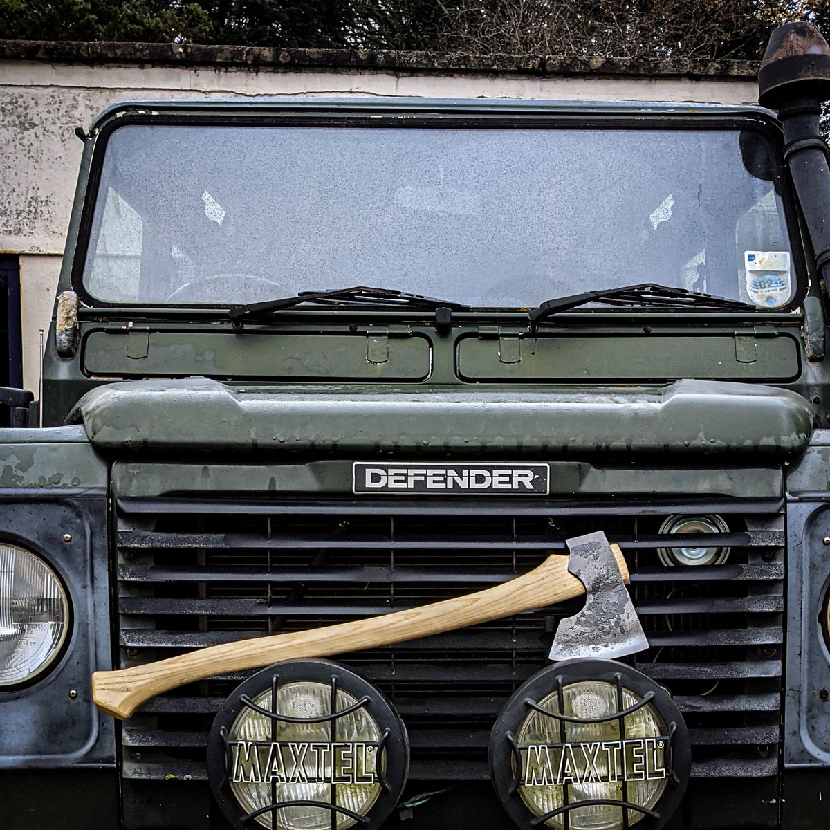 Thought I'd try this Twitter thing again. 
Made this #axe to go with my #landrover #defender what do you think?