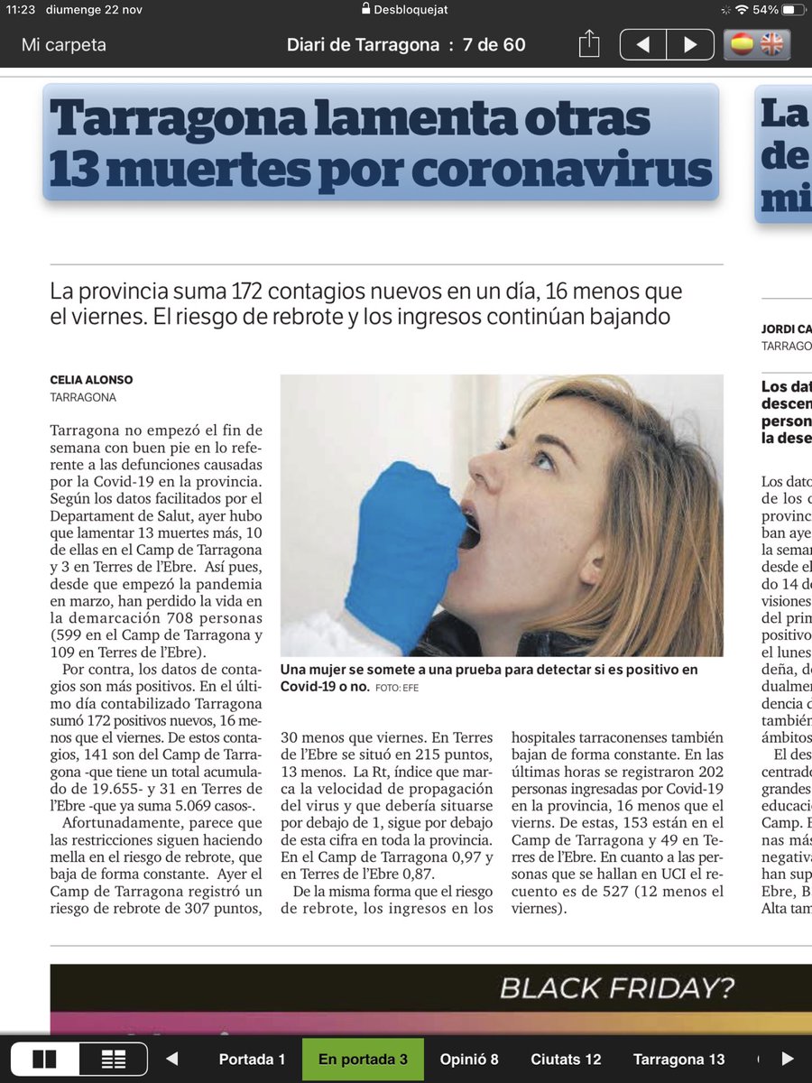 bertranpep's tweet photo. En què quedem? “ ayer hubo que lamentar 13 muertes más, 10 de ellas en el Camp de Tarragona” o “ en las ultimas 24 horas no se ha registrado ninguna muerte en la provincia” . Ahir i les darreres 24 hores, és el mateix periode de temps, no? https://t.co/5A3ssSrUq7