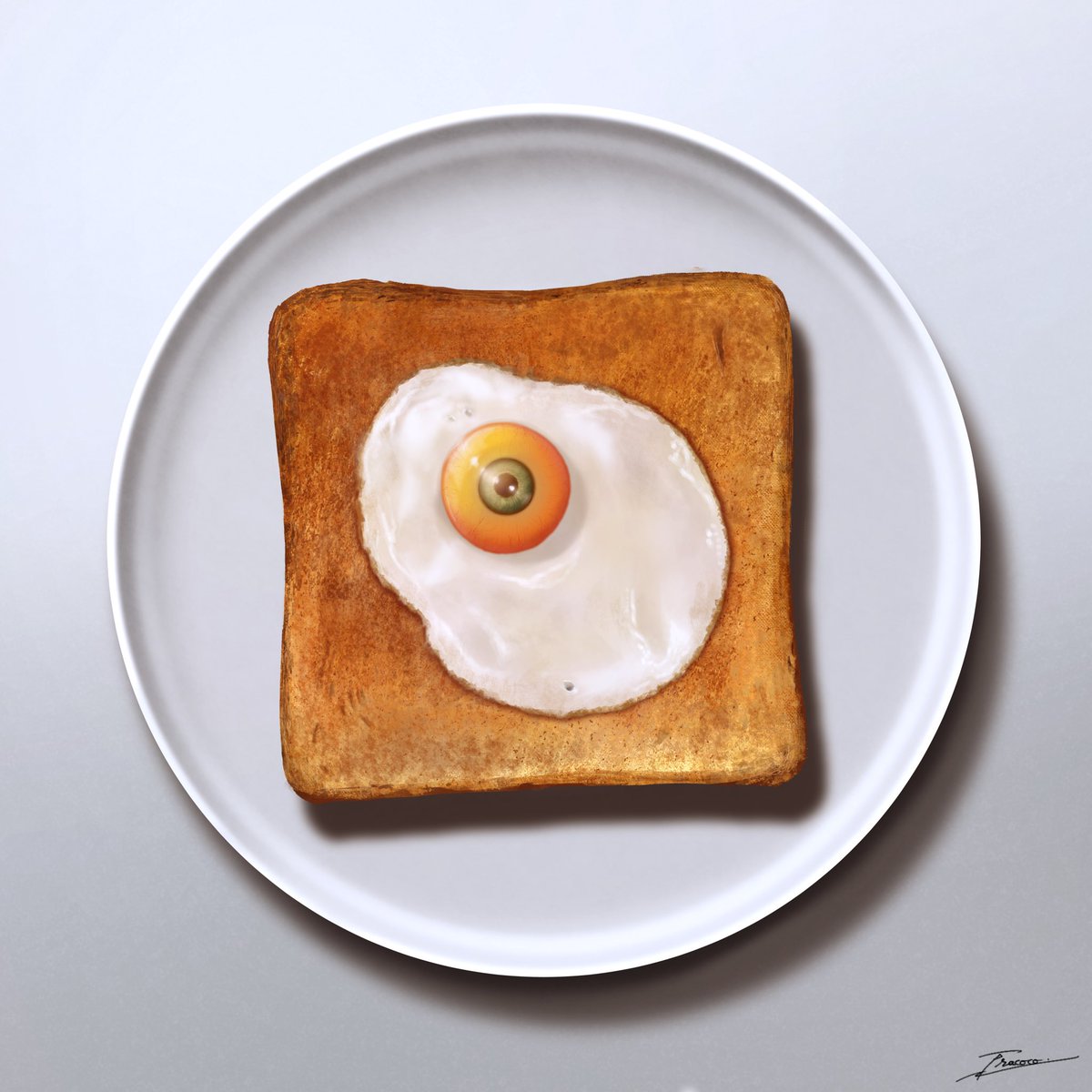 food fried egg no humans toast egg (food) food focus plate  illustration images