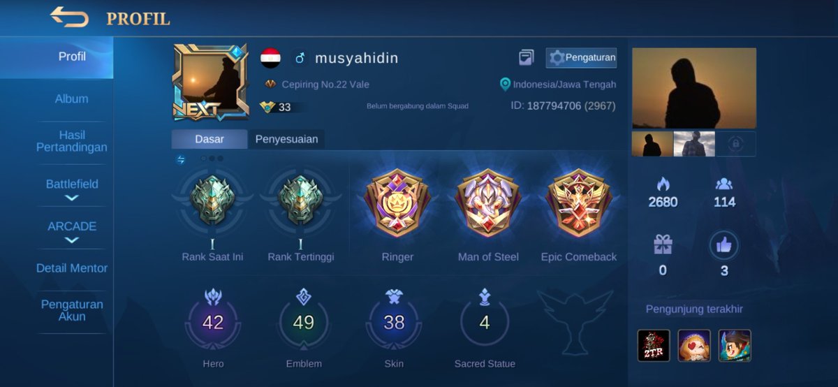 Musya_Al_Ahmad's tweet photo. @MobileLegendsOL Sebuah game yan bikin orang jadi gila ketika memainkannya https://t.co/wUm8Kxunep