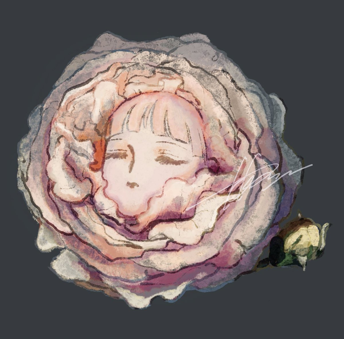 眠り姫 迴トヲテツ 線在展7日迄のイラスト 眠り姫 迴トヲテツ 線在展7日迄のイラスト