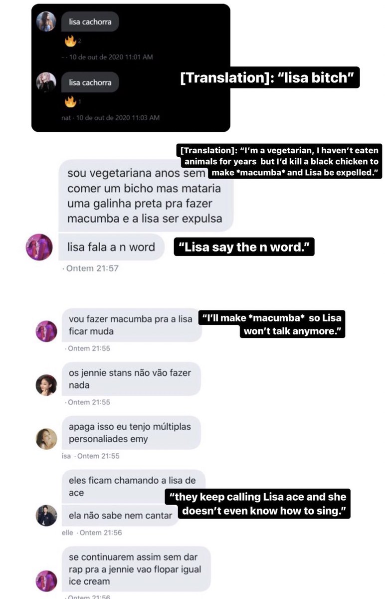 A big account with 20k was included didnt lose any followers but lalisapinks defended Lisa and people was unfollowing .