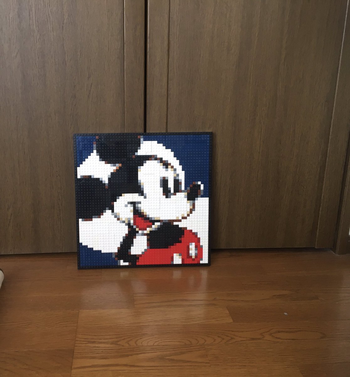 レゴタク レゴアート ミッキーマウス 発売前の作品を再現 レゴ Lego レゴランド イラスト 切り絵 レゴアート イラスト ディズニー ミッキーマウス
