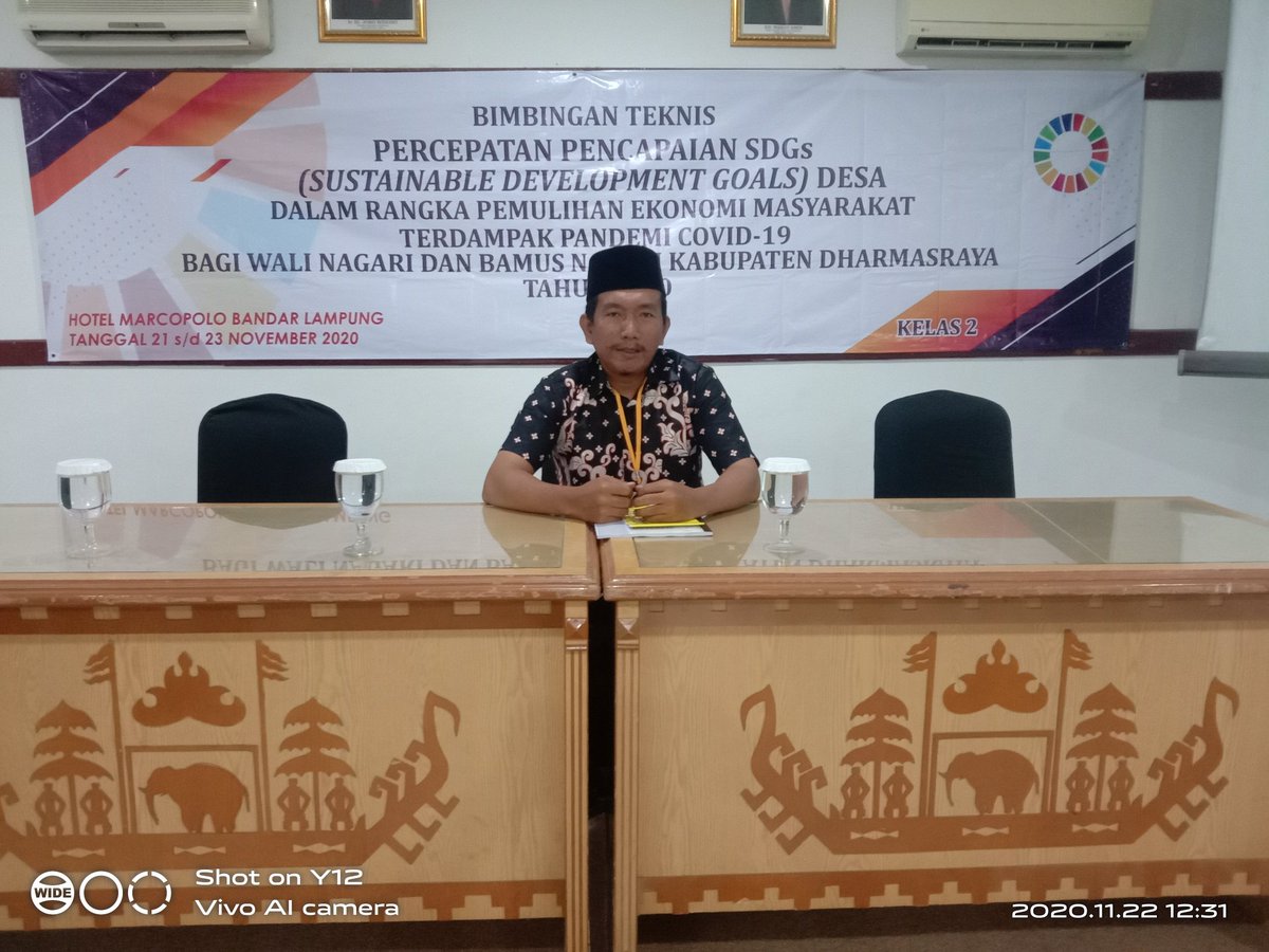 Y12Rahman's tweet photo. Pelatihan SDGs di Balai Pelatihan Regional Sumatera di Bandar Lampung, Mengkaji Permendes 13 tahun 2020 tentang penggunaan Dana Desa dan arah pembangunan Nasional. Semoga nagari Koto Laweh lebih maju.#halimiskan #kemendesa #jokowi #amdenes #yosep #Dharmasraya #DPMD #sutanriska https://t.co/QbsyZJNVj3