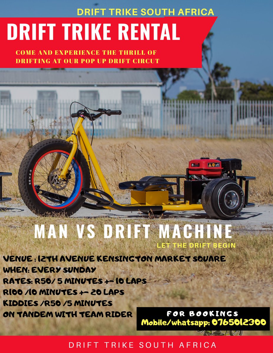 Yo it's #SundayFunday. Come pop in and experience what Drift Triking is all about. #cityofcapetown #vandawaterfront #batterypark #clubmykonos #grandwestcasino #kaapsebru #thingstodoinCapetown  #bookingsavailable #tourism #extreamsports #makingmemories #DriftTrikeSouthAfrica
