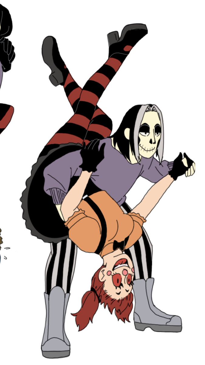 monster_doodles's tweet photo. Murder clown has a partner, both work-wise and romance-wise 😏
Anyway meet Morgan, Mori’s date mate and my first official non-binary character. https://t.co/UOv89PXjv9