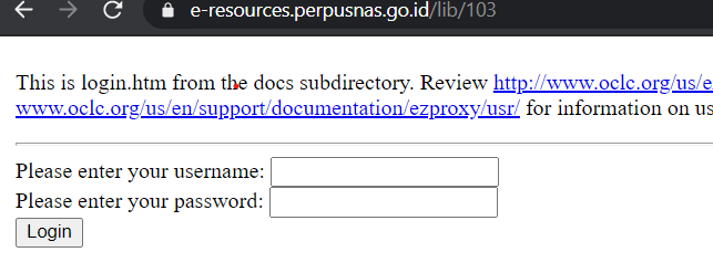 Perpusnas login