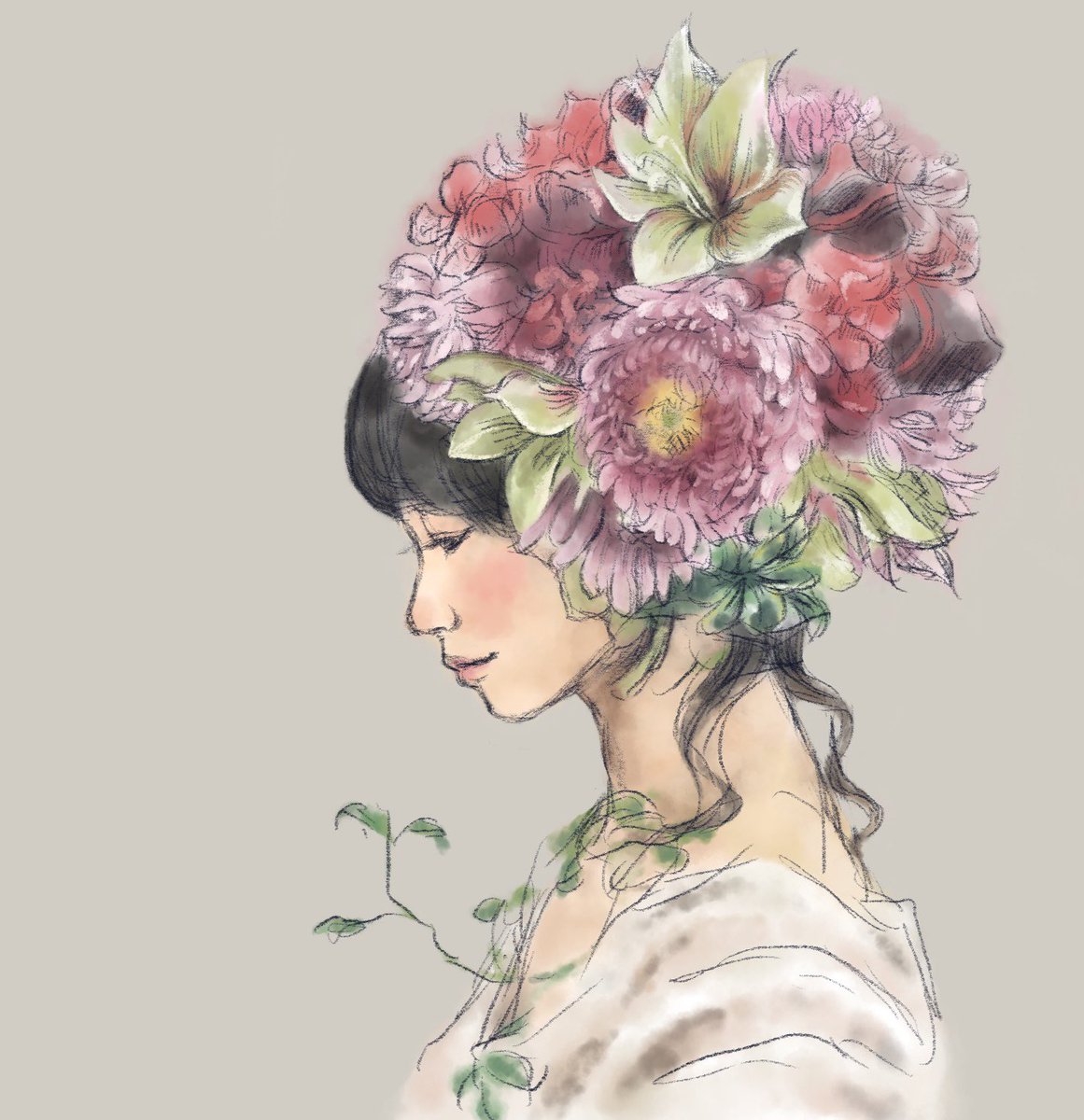 お花ヘアー