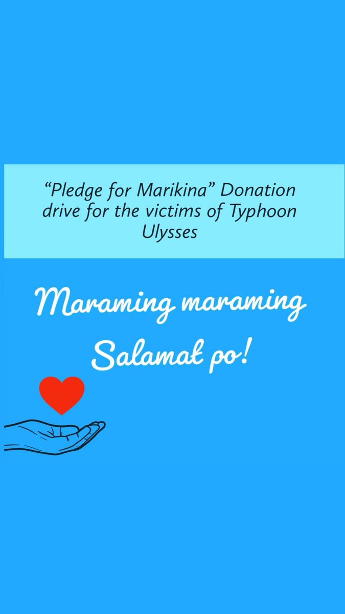 From the bottom of our hearts we would like to thank you for your generous donations. Without your help, this would not have been possible.

#UlyssesPH #ReliefPH #BangonMarikina