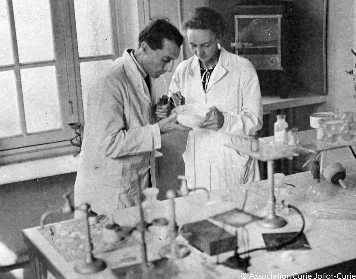 When Frédéric Joliot and Irène Joliot-Curie bombarded a piece of aluminum with alpha particles in 1934, a new kind of radiation was discovered that left traces inside an apparatus known as a cloud chamber. It was the first time a radioactive element had been created artificially.