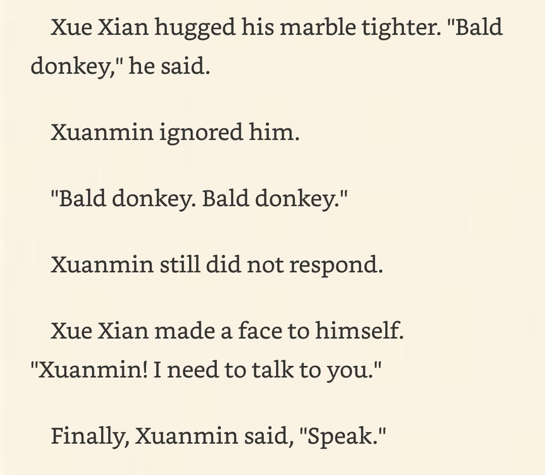 This is the first time he said Xuan Min's name me thinks