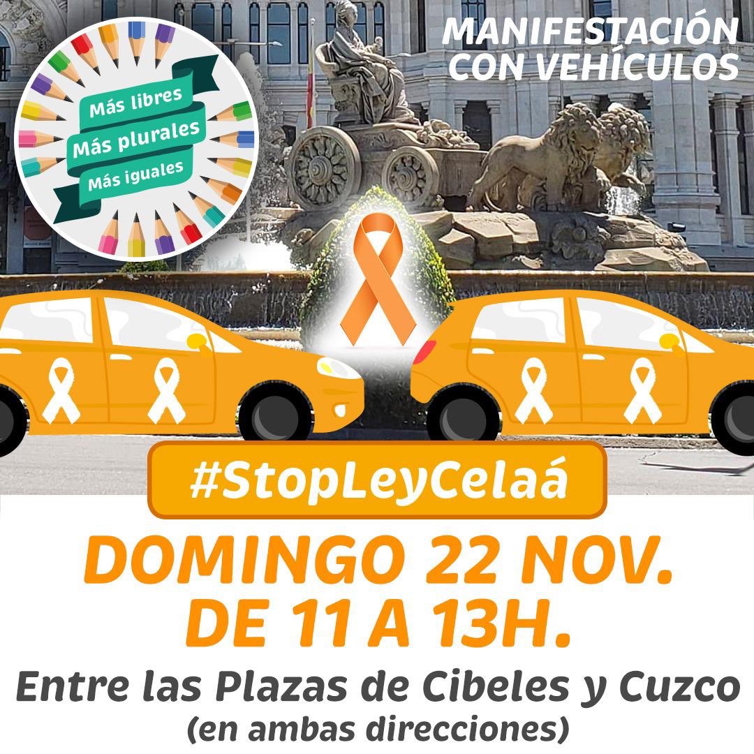 España unida grita hoy #StopLeyCelaa . De verdad quiere dejar este legado a su propio país <a href="/CelaaIsabel/">Isabel Celaá</a> ?? Una ley que elimina derechos y libertades? Todavía está a tiempo de rectificar #MasPlurales
