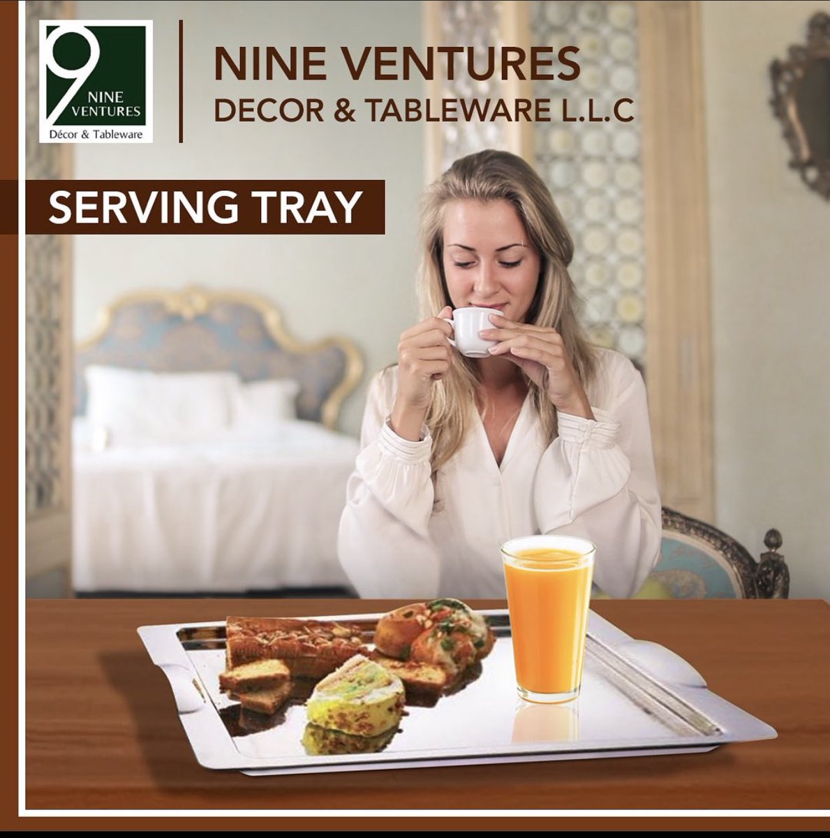 NineTableware's tweet image. Find your hotel room serving trays easily amongst the wide products from #nineventures collection 

Available in different sizes, materials and colors 

Send us a message today and we will take to a tour to see our wide collection of Hotel and restaurants supplies