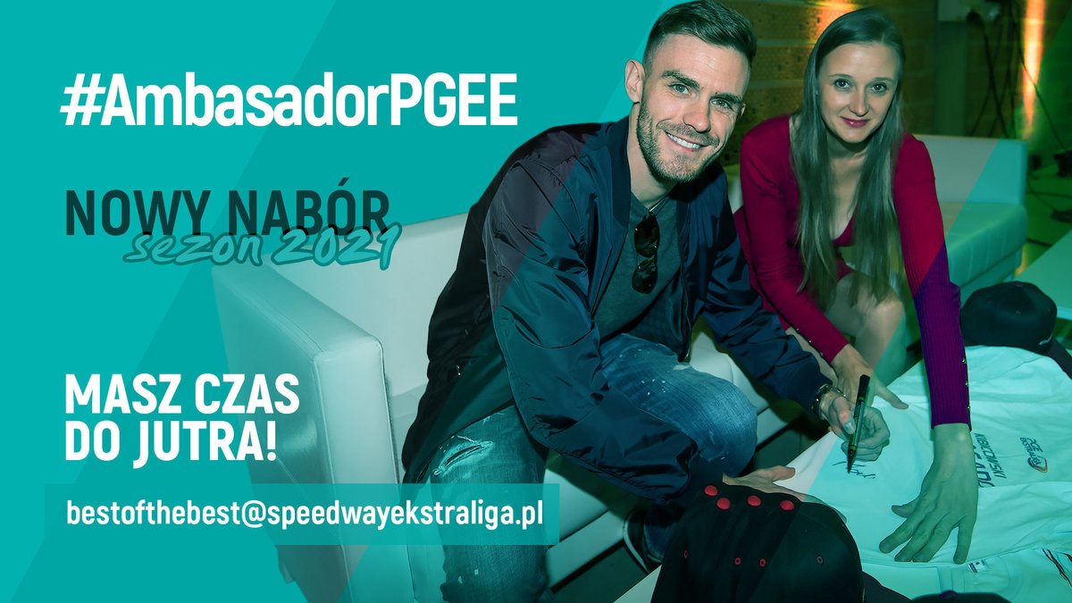 ❗️ Nabór do akcji #AmbasadorPGEE kończy się 23.11 ❗️ 

📩 Zgłoszenia należy wysłać na adres bestofthebest@speedwayekstraliga.pl

speedwayekstraliga.pl/kibicowski-amb… 

#PGEEkstraliga