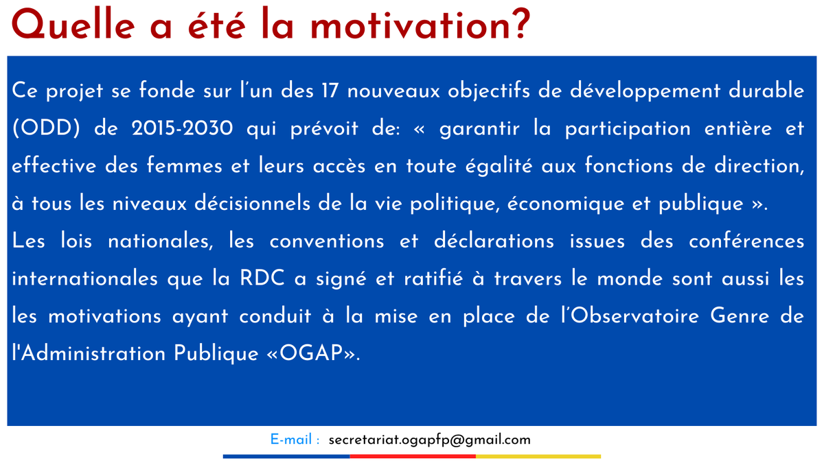RdcOgap's tweet photo. Bienvenue sur le compte de l'Observatoire Genre de l'Administration Publique #OGAP 🇨🇩 - Kinshasa #GenderEquality #RDC #FonctionPublique #Egalite_Genre #RDC 
 ♂️ = ♀️  
🚹=🚺

Tout savoir sur nous : ⤵️ https://t.co/KjyWZTIpnF