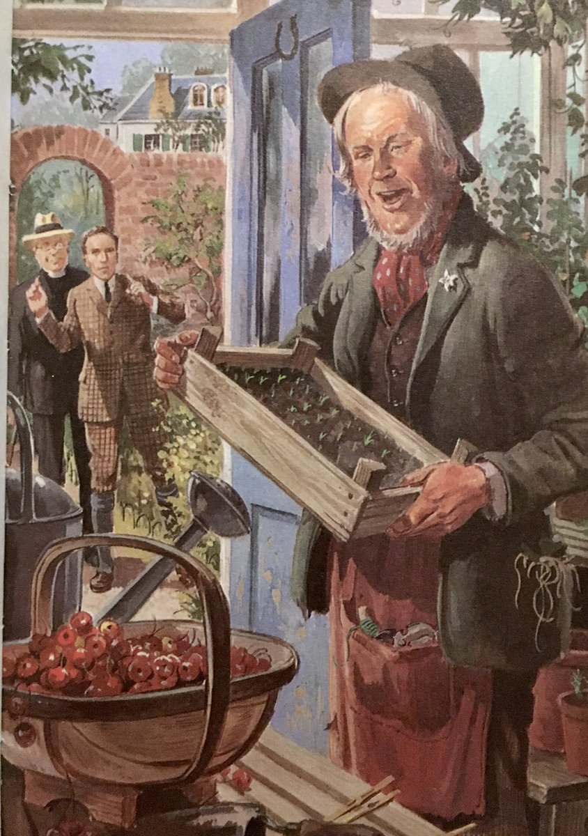 LBFlyawayhome's tweet photo. On this day 22nd November 1859 Cecil Sharp, founder of English folk-song revival was born. (Here he’s pictured overhearing a gardener singing)
#MartinAitchison https://t.co/Td5XfBgk5X
