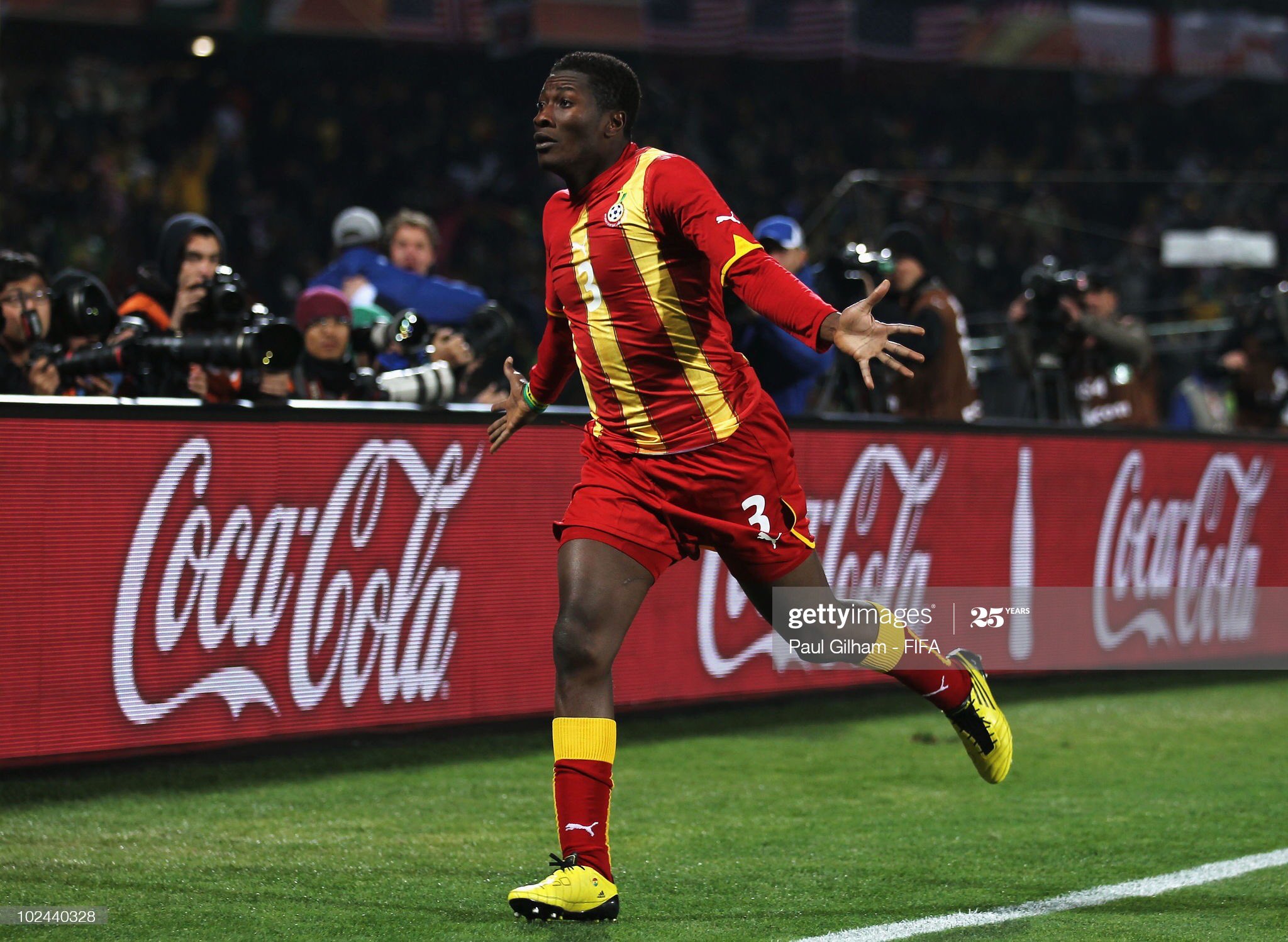 Happy birthday to Asamoah Gyan, the only player to have scored in nine consecutive major international tournaments. 