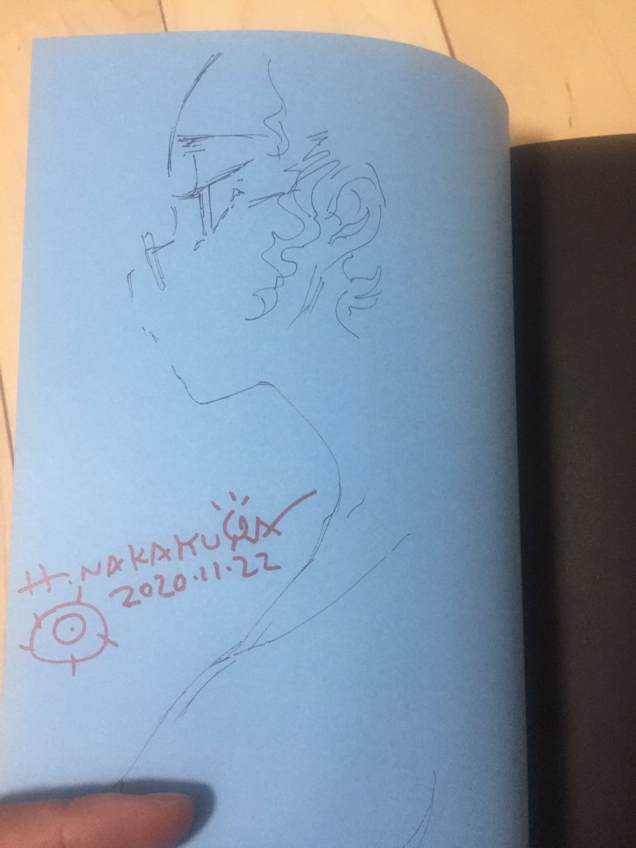 「中村博文展行ってきたぜ。東京出たの半年ぶりくらい?秋葉原数年ぶりだったぜ。ご本人」|椎名かじんのイラスト