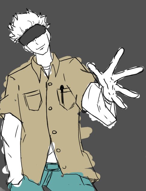 プリン 声真似主 呪術廻戦 呪術廻戦edテーマ 五条悟 イラスト イラスト好きな人と繋がりたい 五条悟をed風に描いてみました W و