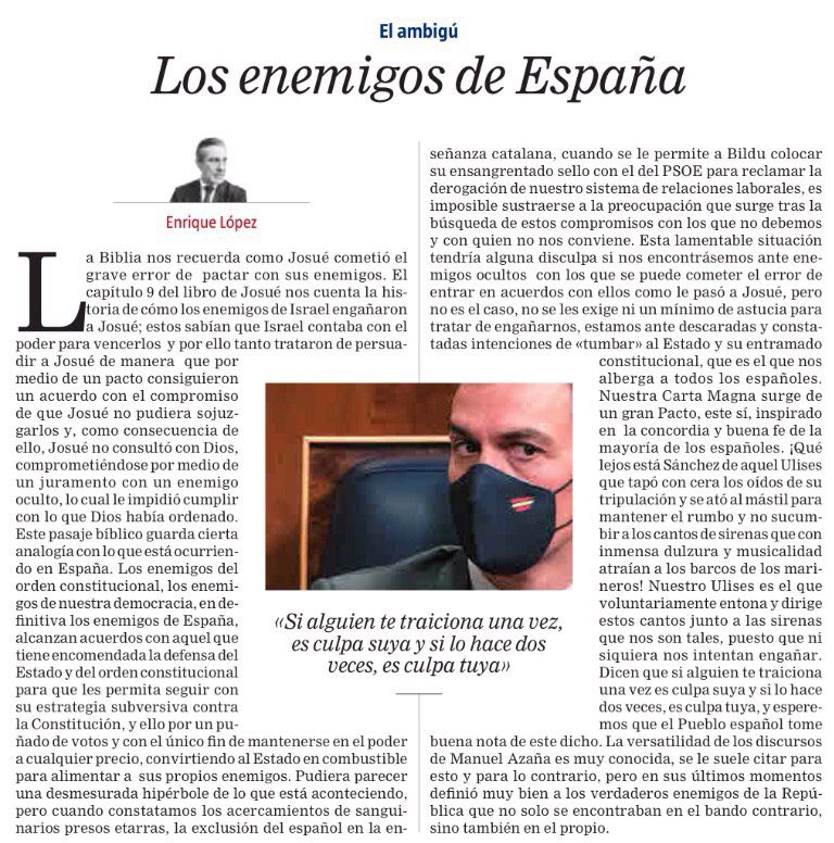 “Los enemigos de España”
El ambigú - @larazon_es https://t.co/3hXmk8ealn