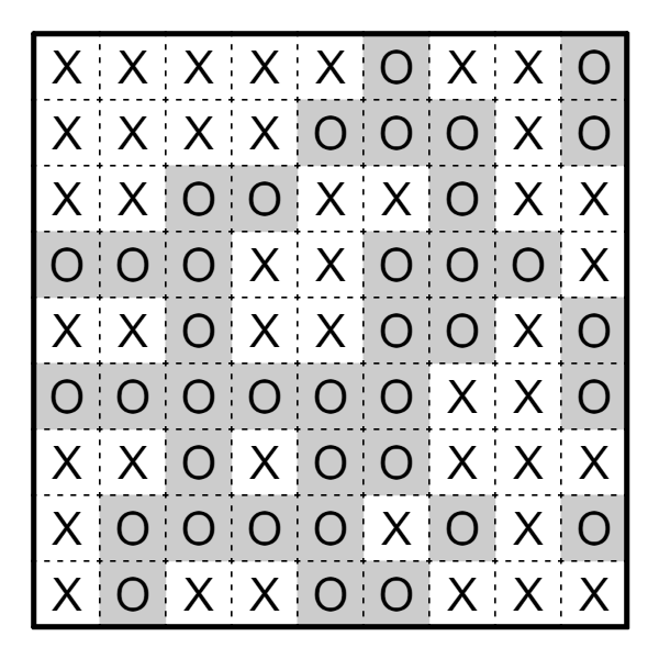 [25 Years Highlight series]
Greener Grasses: Divide into regions of 3 such that no region is adjacent to another region that contains all its letters. (e.g. AA cannot be adjacent to AAB but can be adjacent to AC.)
Solving link: swaroopg92.github.io/penpa-edit/?m=…