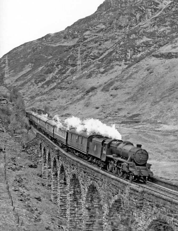 13/ Glen Ogle Viaduct on the Oban & Callander Line shortly before closure, this is now a cycle path in the Trossachs National Park(1960s, I believe)