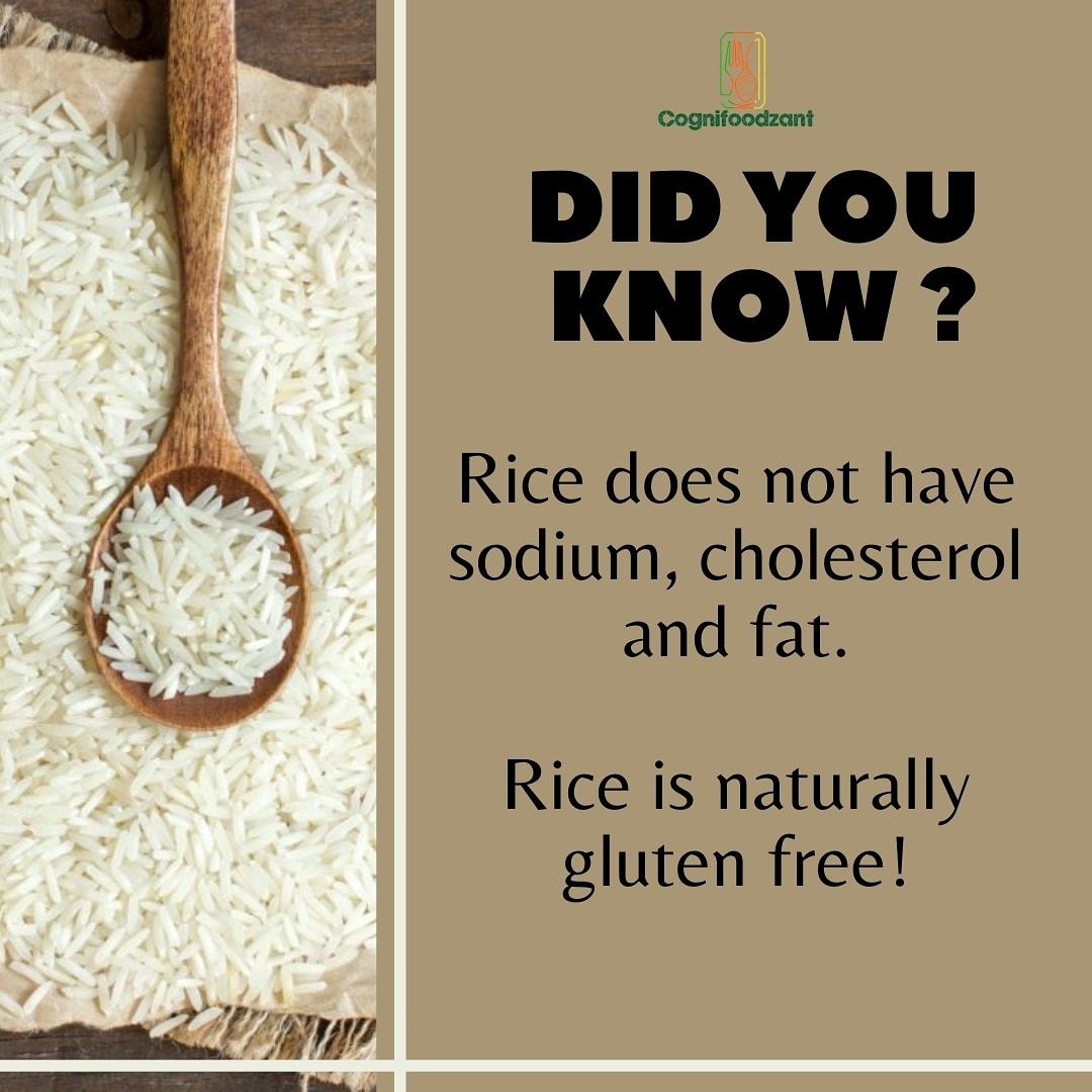 Rice is generally gluten-free, unless it’s mixed or processed with other products that contain gluten or is contaminated on equipment that processes gluten products.
#rice #glutenfree 
#foodie #food #twitterfood #ScarlettJohansson #sundayvibes 
#SundayFunday