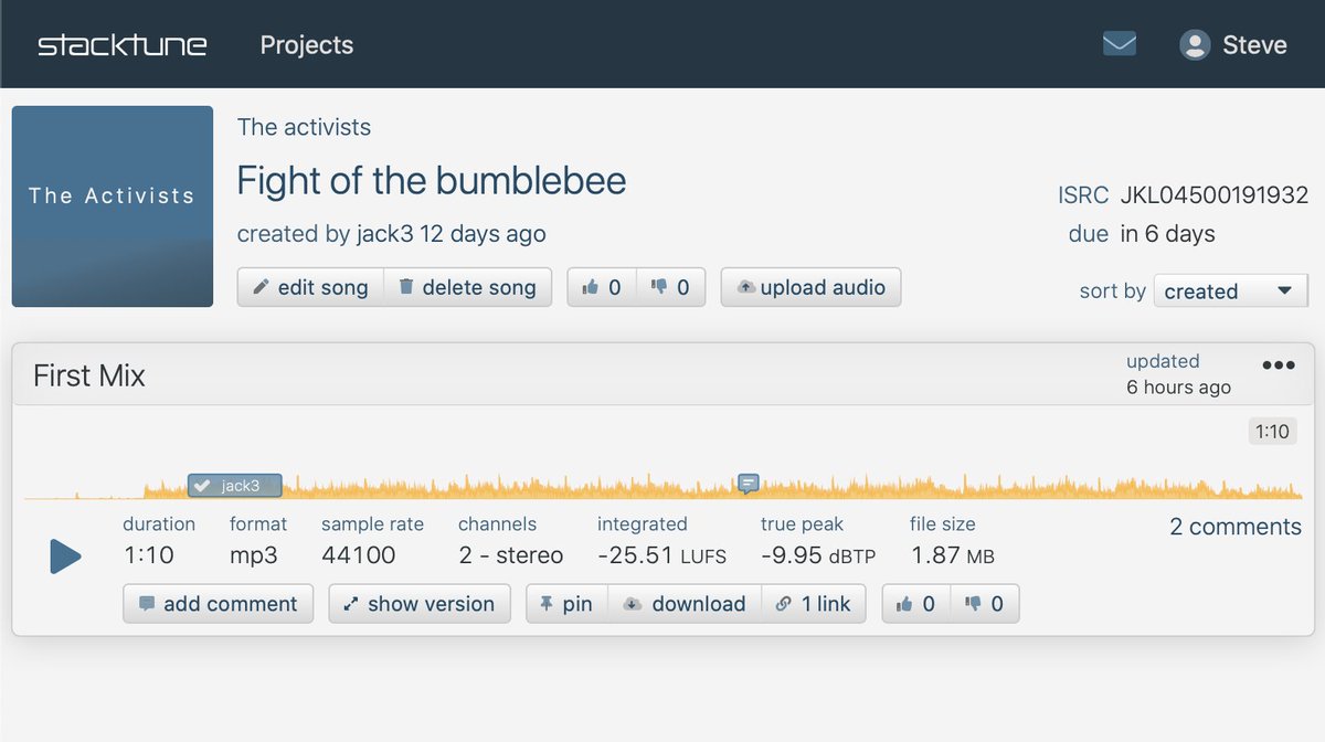 stacktune's tweet image. Manage due dates and ISRC codes right within the stacktune app #ISRC #recordingstudio #Audio #Management