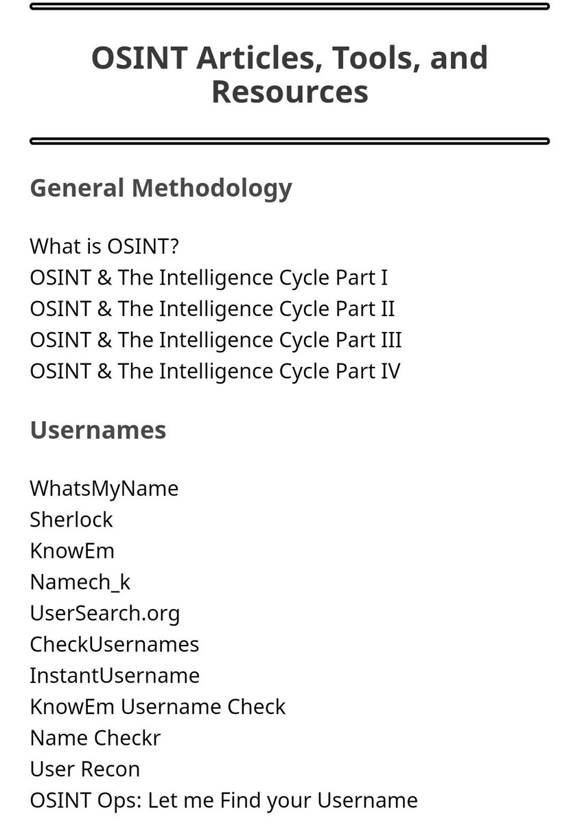 matthieugarin's tweet image. 💡Excellent ! Le projet #OSINTDojo donne accès gratuitement à des ressources #OSINT 👍📚 osintdojo.com #ARécupérer

🔘 Centaines d&apos;outils : email search, réseaux sociaux, sites Web, articles, tutos... 🎬
🔘 Défis à relever sur 5 niveaux #OSINT (pas simple) #gamification