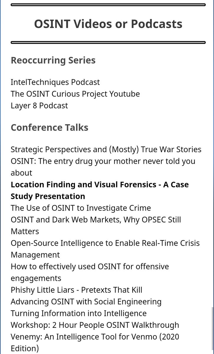 matthieugarin's tweet image. 💡Excellent ! Le projet #OSINTDojo donne accès gratuitement à des ressources #OSINT 👍📚 osintdojo.com #ARécupérer

🔘 Centaines d&apos;outils : email search, réseaux sociaux, sites Web, articles, tutos... 🎬
🔘 Défis à relever sur 5 niveaux #OSINT (pas simple) #gamification