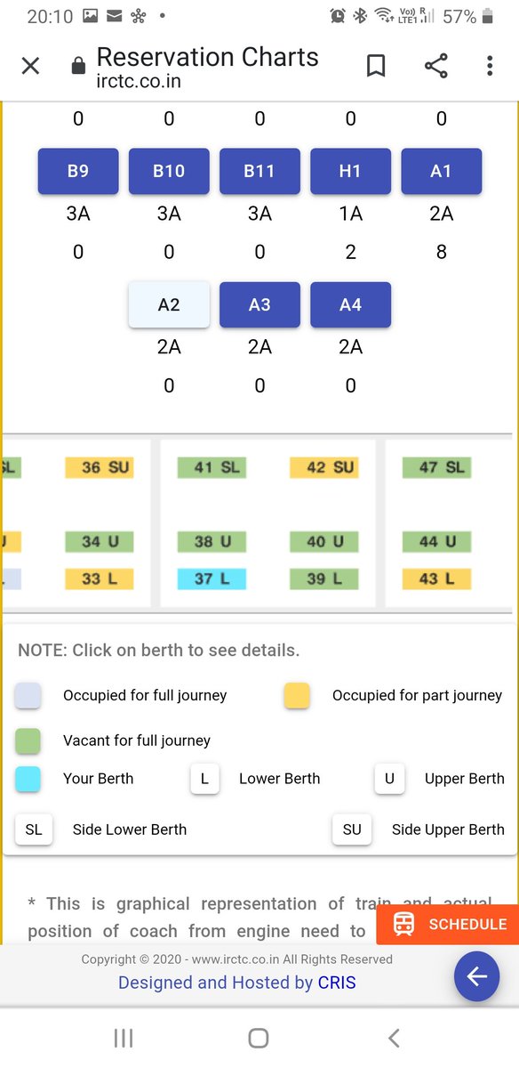 RahulMehandira8's tweet photo. Me and my wife were traveling yesterday from Vadodara to Nizamuddin and were offer tickets in 2 separate coach when tickets were available in A2 coach . My seat 37. Other seats vacant from 38 to 41. This is haressment. Need reason to this.?? https://t.co/weKa3nffXl
