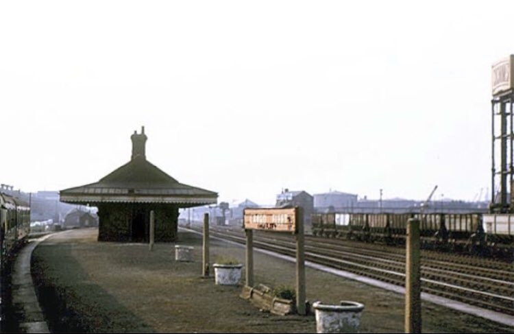 15/ Cargo Fleet Railway station in the 1960s, the station was located nearby the present Riverside Football Ground in Middlesbrough. Despite the ruined and forgotten appearance, it took until the 1990s for a permanent closure. Ironically just before the football stadium was built