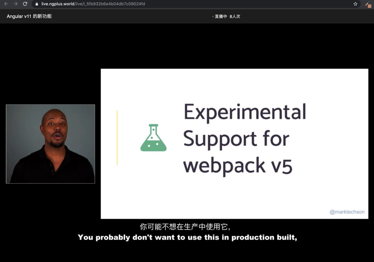 Mark Thompson, Developer Advocate at Google, gave a quick overview of what's new in #Angular v11. <a href="/marktechson/">Mark Techson</a> #ngplus