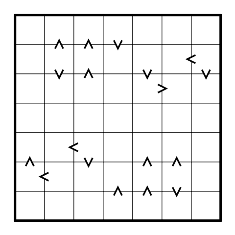 chaotic_puzzles's tweet photo. [25 Years Highlight series]
Poset Futoshiki: Place 1-7 into the cells, each row/column has every number once. X < Y means there is a path from X to Y in the diagram (second image) that strictly goes to the right.
Solving link: https://t.co/Z03rbIY085 https://t.co/VNkoC78bBk