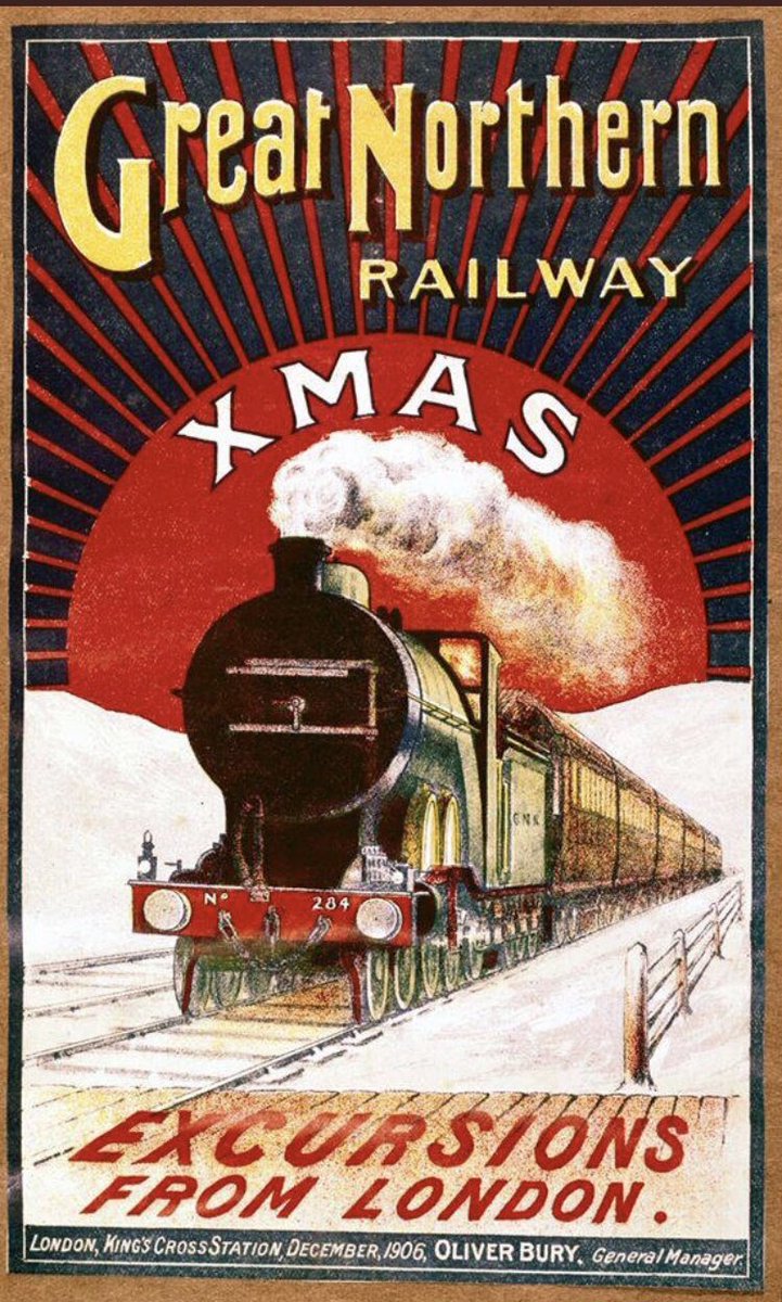 16/ In December of 1906, the GNR offered Xmas excursions departing from London Kings Cross. This was provided by Oliver Bury- the then general manager of the GNR.