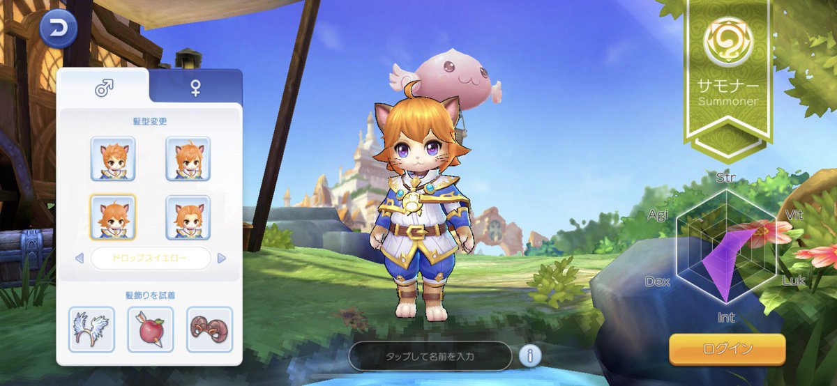 たまき ドラム族でラグマスに興味持った友人にキャラ作成方法教えようと新規アカウントでキャラ作成画面ひらいてみたら 新規なら髪型選べる事を知って泣いた ﾟ ﾟ W ﾟ ﾟ