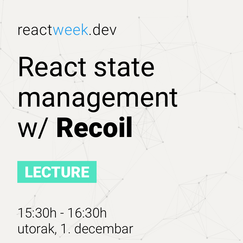 HypeTechdev's tweet photo. #Recoil is one more state management library for #React we're going to address during the #ReactWeekDev lecture. Check all 9 topics at https://t.co/7tM8yjugrB
#ReactNative #reactjs #reactdevelopers #reactjsdevelopers #reacthooks #reactstatemanagement https://t.co/UqYKwqyec7