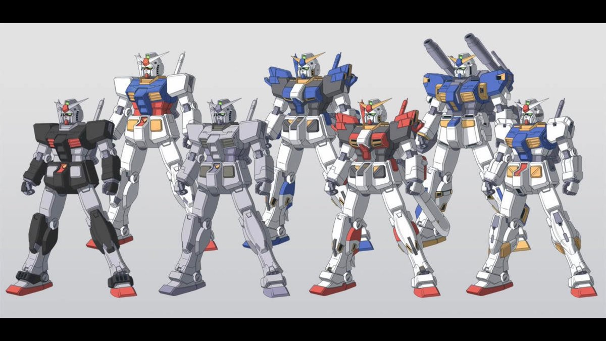 RX-78-2 Gundam RX-78-3 G3 Gundam RX-78-4 Gundam "G04"RX-78-5 Gund...