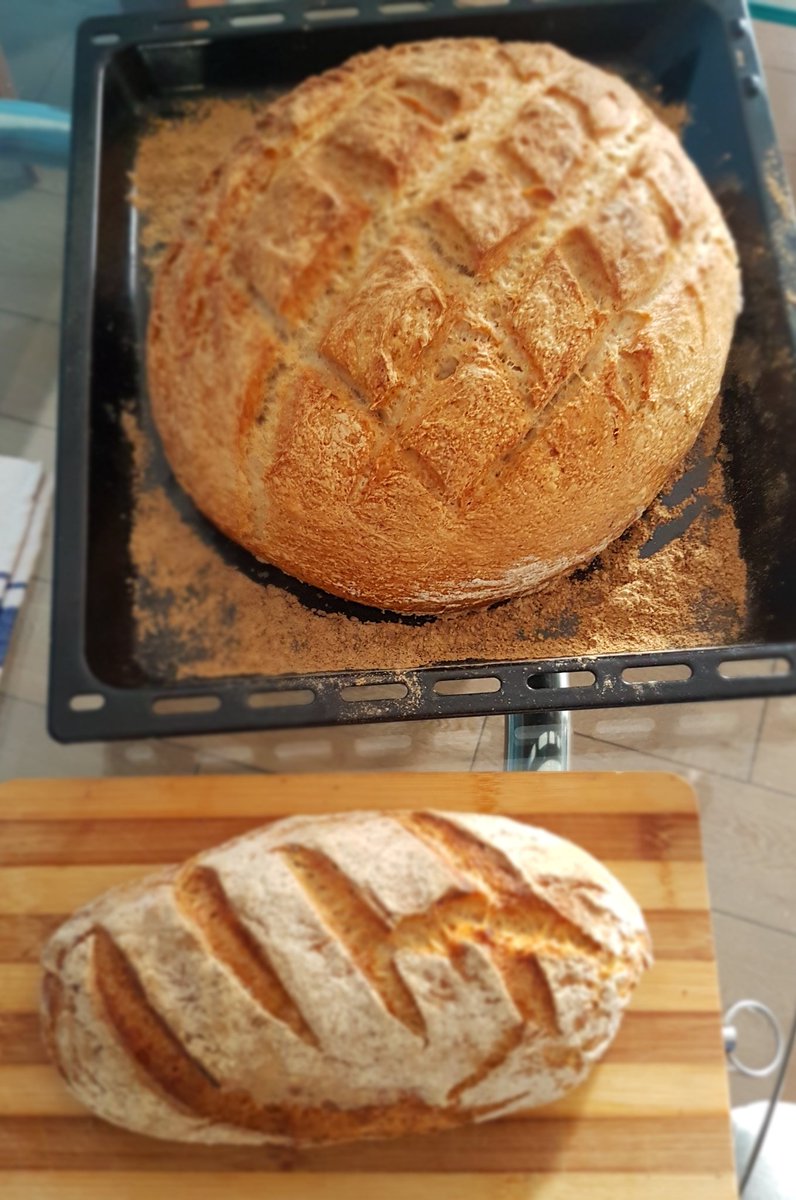 menclamen's tweet image. #MyBread
#pane #lievitomadre
In questo #weekend di #COVID2019 ho impastato un po' 🍞😉😀
Una forma esagerata 😂