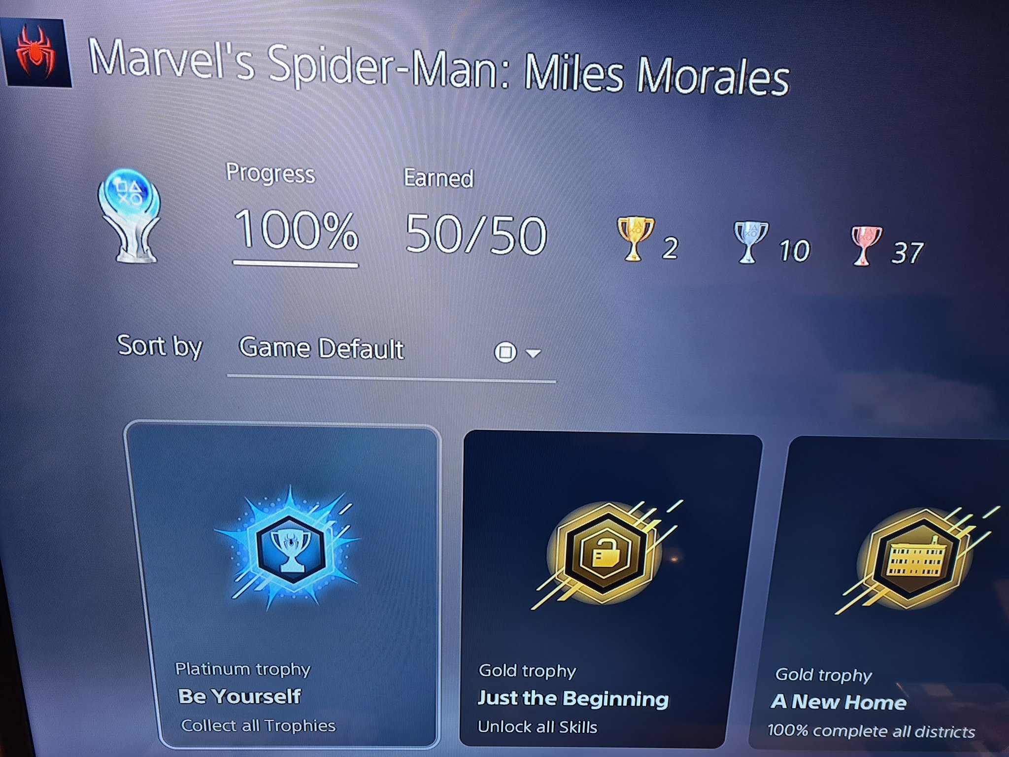 Spider-Man :- Be Greater Trophy 