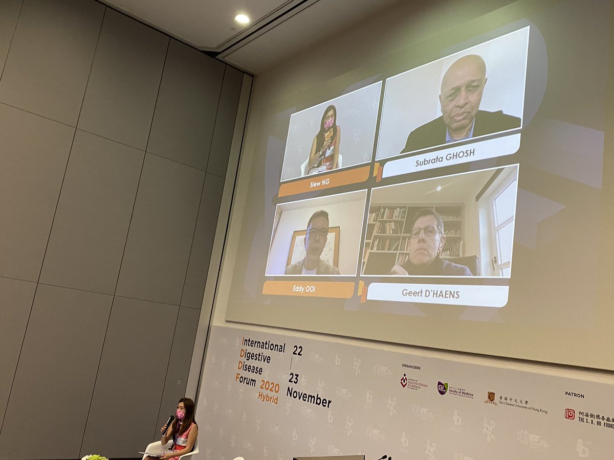 wingyanjoyce's tweet photo. Nice IBD session in #IDDF2020 by Subrata Gosh, Geert D’Haens and Eddy Ooi ! Really hot and useful discussion on IBD management ! @CUHKMedicine @IDDF_CUHK @Siew_C_Ng https://t.co/Ebev94vuC6