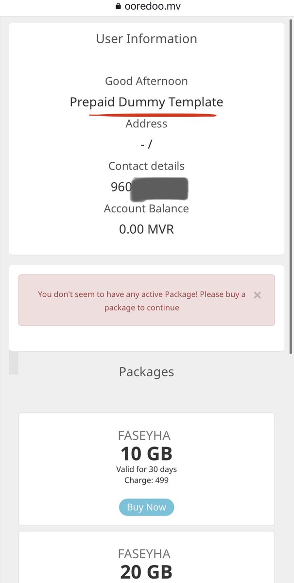 JSWaheed's tweet photo. Really @OoredooMaldives?!?
You’re a Pre-Paid Dummy Template!
#WhatNotToDo #CustomerExperienceFail #OoredooFail https://t.co/Z2E1sPwYid