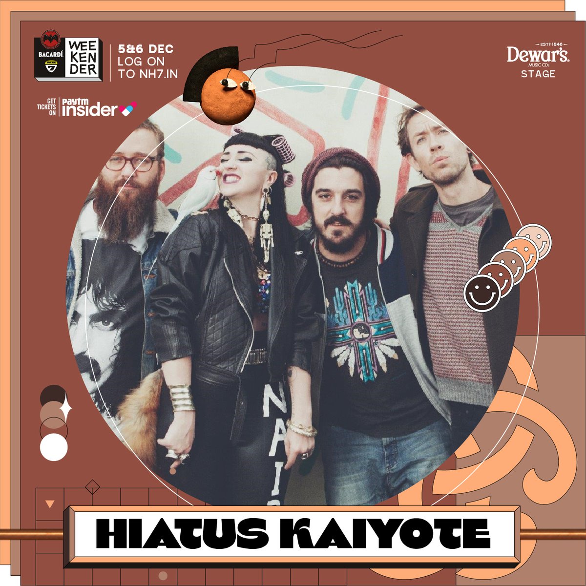 NH7's tweet photo. It’s double the fun at the Dewar’s stage! Gear up for twice the magic with #Lineup2020, ‘cause #DoubleIsBetter! ;)
Get tickets now on - https://t.co/EDqpOyCxTA
@HiatusKaiyote @shrutihaasan @Murthovic @AnuvJain
#BacardiNH7 #happiestmusicfestival #HappyAtHome #DoWhatMovesYou https://t.co/hONy86YsmY