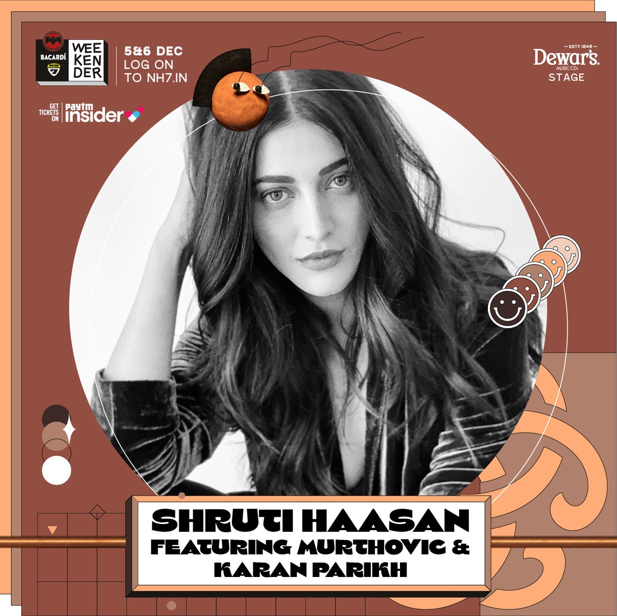 NH7's tweet photo. It’s double the fun at the Dewar’s stage! Gear up for twice the magic with #Lineup2020, ‘cause #DoubleIsBetter! ;)
Get tickets now on - https://t.co/EDqpOyCxTA
@HiatusKaiyote @shrutihaasan @Murthovic @AnuvJain
#BacardiNH7 #happiestmusicfestival #HappyAtHome #DoWhatMovesYou https://t.co/hONy86YsmY